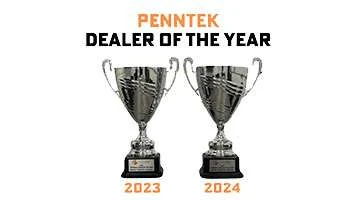 Two Penntek Dealer of the Year trophies, 2023 and 2024